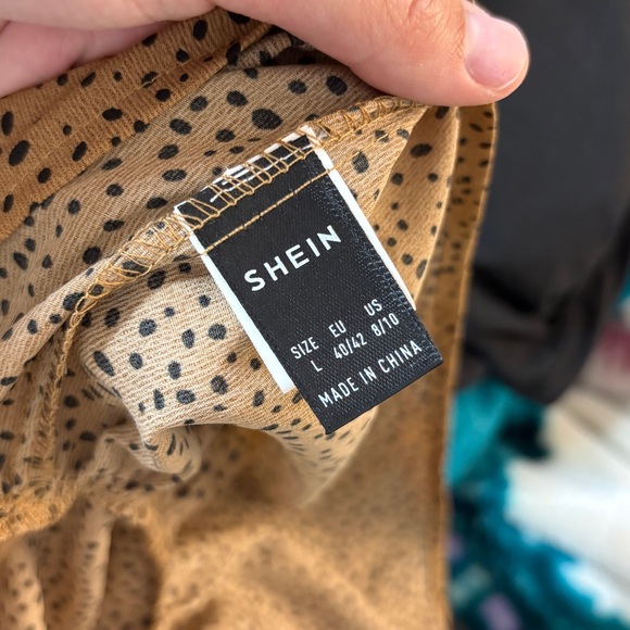 Tan Ruffle Flowy Blouse Top - Picture 3 of 3